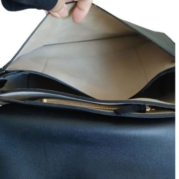 Chloe Faye Medium Black Leather Suede Porte Epaule Shoulder Bag - Picture 5 of 8